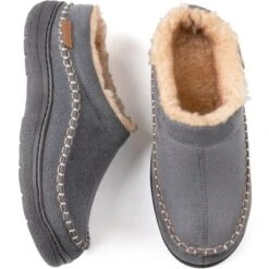 RockDove Men's Aiden Faux Wool Lined Microsuede Slide Slipper -Dockers Shoes Shop GUEST 046a1a2c 3aee 4c13 88a1 209c5ad661c8