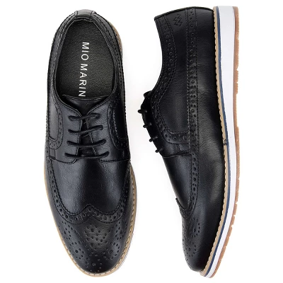 Mio Marino - Men's Ornate Wingtip Oxford Shoes 4 Mio Marino - Men's Ornate Wingtip Oxford Shoes - Image 4