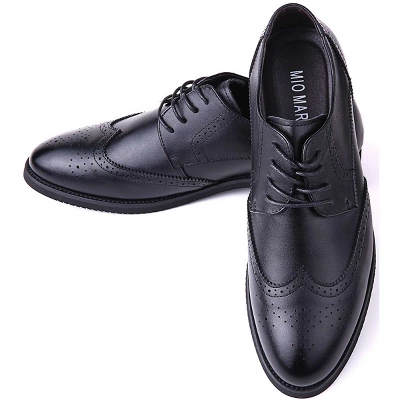 Mio Marino Men's Speckled Wingtip Laced Dress Shoes 3 Mio Marino Men's Speckled Wingtip Laced Dress Shoes - Image 3