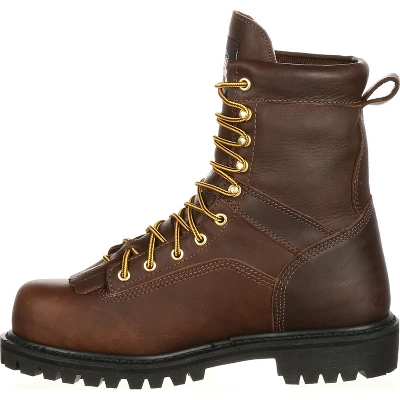 Men's Brown Georgia Boot Lace-to-Toe Steel Toe Waterproof Work Boot Size 8.5 4 Men's Brown Georgia Boot Lace-to-Toe Steel Toe Waterproof Work Boot Size 8.5 - Image 4