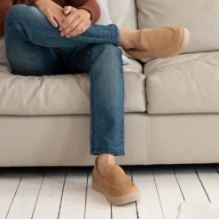 Isotoner Men's Emmett Microsuede & Canvas Closed Back Slippers -Dockers Shoes Shop GUEST 391f033a 88b4 4d0e 83ea d13862d926db