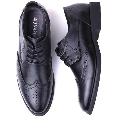 Mio Marino Men's Speckled Wingtip Laced Dress Shoes 2 Mio Marino Men's Speckled Wingtip Laced Dress Shoes - Image 2