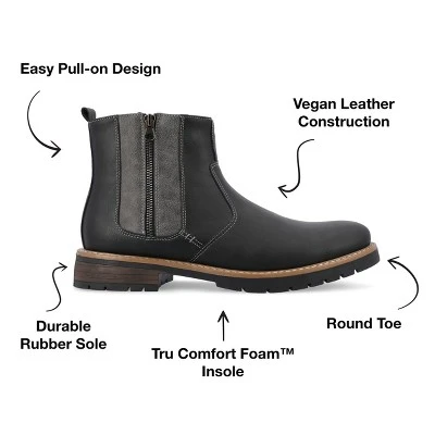 Vance Co. Men's Medium And Wide Width Pratt Ankle Boot 7 Vance Co. Men's Medium And Wide Width Pratt Ankle Boot - Image 7