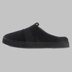 Isotoner Men's Emmett Microsuede & Canvas Hoodback Slippers