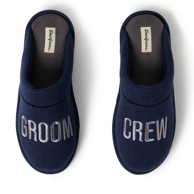 Dearfoams Men's Groom/Groomsmen Giftable Wedding Scuff Slipper 5 Dearfoams Men's Groom/Groomsmen Giftable Wedding Scuff Slipper - Image 5