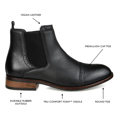 Vance Co. Men's Medium And Wide Width Garrett Cap Toe Chelsea Boot 7 Vance Co. Men's Medium And Wide Width Garrett Cap Toe Chelsea Boot - Image 7