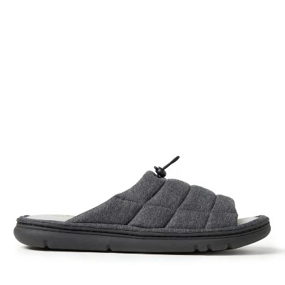 Dearfoams Men's Adrian Quilted Sweatshirt Slide Slippers 2 Dearfoams Men's Adrian Quilted Sweatshirt Slide Slippers - Image 2