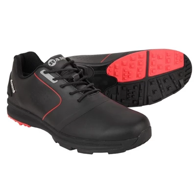 Ram Golf Player Mens Waterproof Golf Shoes Black/Red 5 Ram Golf Player Mens Waterproof Golf Shoes Black/Red - Image 5