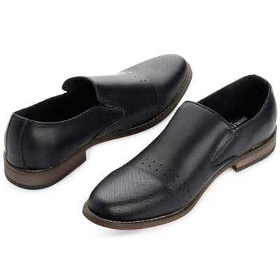 Alpine Swiss Double Diamond Mens Leather Slip-On Loafers Dress Shoes 3 Alpine Swiss Double Diamond Mens Leather Slip-On Loafers Dress Shoes - Image 3