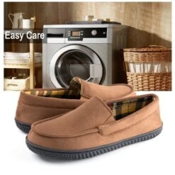 RockDove Men's Flannel Lined Memory Foam Loafer Slipper -Dockers Shoes Shop GUEST 62dcca8b aa1f 464e bdd0 f501fe6fc18b