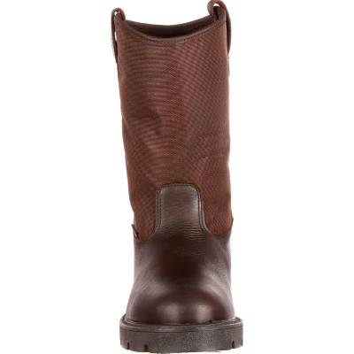 Men's Brown Georgia Boot Homeland Waterproof Wellington Work Boot Size 8 2 Men's Brown Georgia Boot Homeland Waterproof Wellington Work Boot Size 8 - Image 2