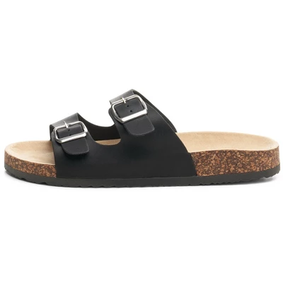Alpine Swiss Mens Double Strap Casual Slides Flat Sandals 1 Alpine Swiss Mens Double Strap Casual Slides Flat Sandals