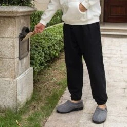 RockDove Men's Timothy Elastic Side Faux Wool Slipper