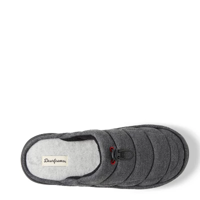 Dearfoams Men's Austin Quilted Sweatshirt Scuff Slippers 4 Dearfoams Men's Austin Quilted Sweatshirt Scuff Slippers - Image 4