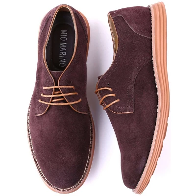 Mio Marino - Men's Elegant Suede Oxford Shoes 2 Mio Marino - Men's Elegant Suede Oxford Shoes - Image 2