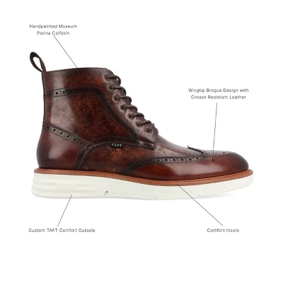 TAFT 365 Men's Model 005 Wingtip Boot 7 TAFT 365 Men's Model 005 Wingtip Boot - Image 7