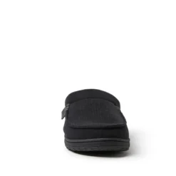 Dearfoams Men's Brendan Perforated Microsuede Moccasin Toe Clog