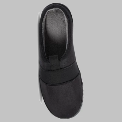 Isotoner Men's Emmett Microsuede & Canvas Hoodback Slippers 2 Isotoner Men's Emmett Microsuede & Canvas Hoodback Slippers - Image 2