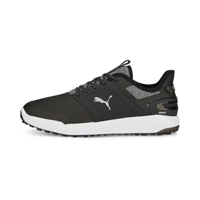Puma Men's Ignite Elevate Wide Spikeless Golf Shoes - Black/Silver 1 Puma Men's Ignite Elevate Wide Spikeless Golf Shoes - Black/Silver