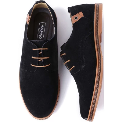 Mio Marino - Men's Classic Suede Oxford Shoes 2 Mio Marino - Men's Classic Suede Oxford Shoes - Image 2