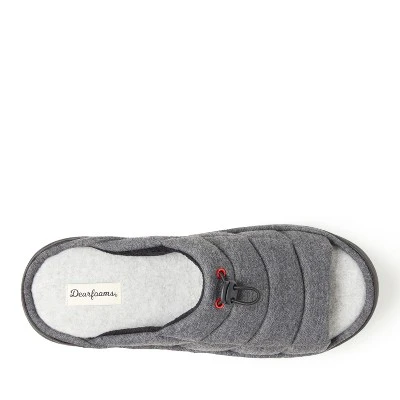 Dearfoams Men's Adrian Quilted Sweatshirt Slide Slippers 4 Dearfoams Men's Adrian Quilted Sweatshirt Slide Slippers - Image 4
