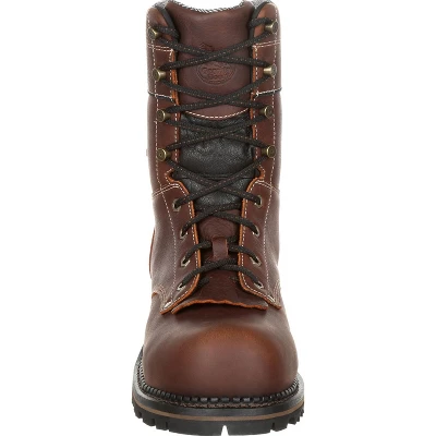 Men's Brown Georgia Boot AMP LT Logger Composite Toe Waterproof Work Boot Size 10(Wide) 2 Men's Brown Georgia Boot AMP LT Logger Composite Toe Waterproof Work Boot Size 10(Wide) - Image 2