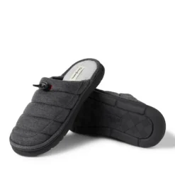 Dearfoams Men's Austin Quilted Sweatshirt Scuff Slippers