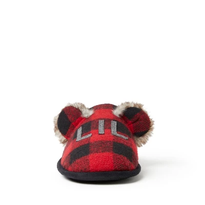 Dearfoams Men's Buffalo Check Lil Bear 2 Dearfoams Men's Buffalo Check Lil Bear - Image 2