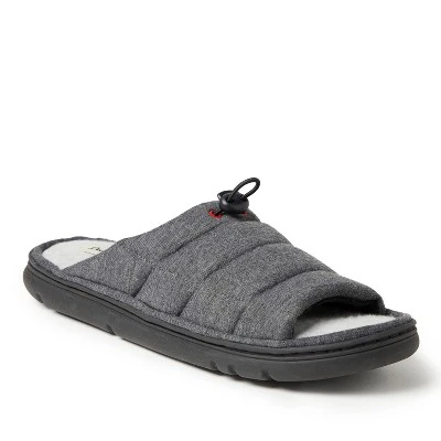 Dearfoams Men's Adrian Quilted Sweatshirt Slide Slippers 5 Dearfoams Men's Adrian Quilted Sweatshirt Slide Slippers - Image 5