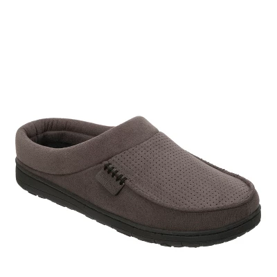 Dearfoams Men's Brendan Perforated Microsuede Moccasin Toe Clog 8 Dearfoams Men's Brendan Perforated Microsuede Moccasin Toe Clog - Image 8