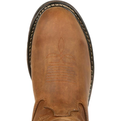 Rocky Boots Men's Brown Rocky Original Ride Branson Roper Waterproof Western Boots Size 7(Wide) 5 Rocky Boots Men's Brown Rocky Original Ride Branson Roper Waterproof Western Boots Size 7(Wide) - Image 5