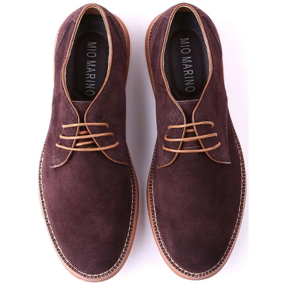 Mio Marino - Men's Elegant Suede Oxford Shoes 1 Mio Marino - Men's Elegant Suede Oxford Shoes