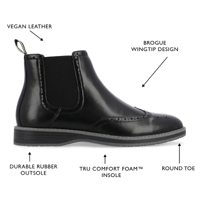 Vance Co. Thorpe Tru Comfort Foam Wingtip Slip-on Chelsea Boot 7 Vance Co. Thorpe Tru Comfort Foam Wingtip Slip-on Chelsea Boot - Image 7
