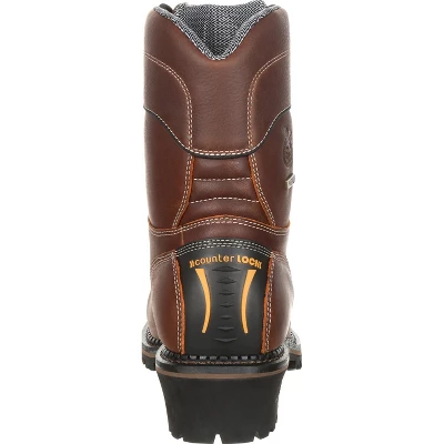 Men's Brown Georgia Boot AMP LT Logger Composite Toe Waterproof Work Boot Size 10(Wide) 3 Men's Brown Georgia Boot AMP LT Logger Composite Toe Waterproof Work Boot Size 10(Wide) - Image 3