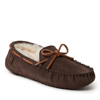 Fireside By Dearfoams Men's Victor Genuine Shearling Moccasin With Tie 6 Fireside By Dearfoams Men's Victor Genuine Shearling Moccasin With Tie - Image 6