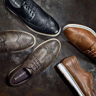 Mio Marino - Men's Ornate Wingtip Oxford Shoes 5 Mio Marino - Men's Ornate Wingtip Oxford Shoes - Image 5