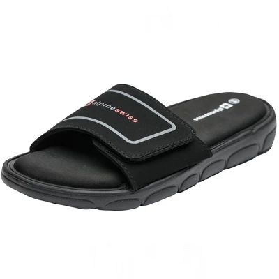 Alpine Swiss Gabe Mens Memory Foam Slide Sandals Adjustable Comfort Athletic Slide 8 Alpine Swiss Gabe Mens Memory Foam Slide Sandals Adjustable Comfort Athletic Slide - Image 8